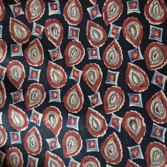 VTG 90s Chiamare Silk Paisley Print Vest Mens M Button Front Adjustable Tie Back - Picture 5 of 7